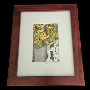 Seshanidan Signed & Numbered Floral Art Print Framed Limited Edition